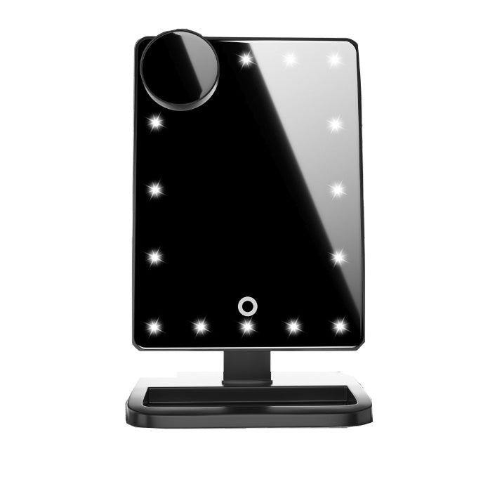 Specchio per il trucco touch screen con 20 luci    LED Altoparlante musicale Bluetooth