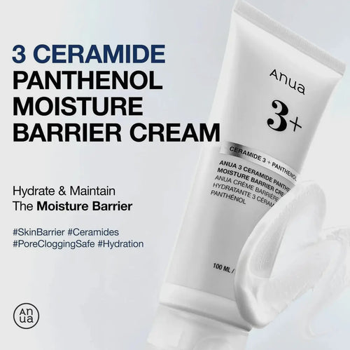 ANUA 3 Crema Idratante alla Ceramide e Pantenolo per la Barriera Cutanea 100ml